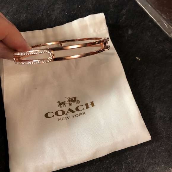 Coach Rose Gold/Crystal Bangle - Picture 2 of 4